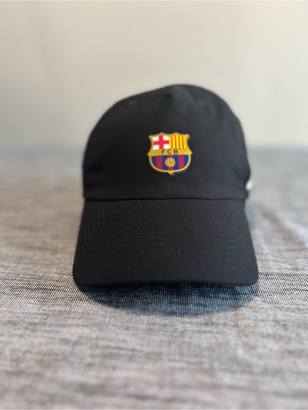 Nike FCB Barcelona Hat Cap Strapback Size L/XL Black Nike Dri Fit Club Soccer